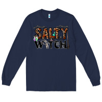 Navy salty witch Long Sleeve Tee - CowhideDigitalArt
