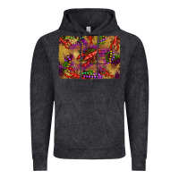 Mardi Gras Crawfısh Leopard Wood And Glitter Background Vintage Hoodie | Teevron