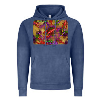 Vintage Denim mardi gras crawfısh leopard wood and glitter background Vintage Hoodie - Artiststas