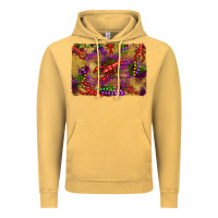 Vintage Mustard mardi gras crawfısh leopard wood and glitter background Vintage Hoodie - Artiststas
