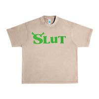 French Oak SHREK SLUT GREEN SHIRT Urban Heavy Tee - linhVisuals