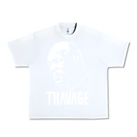White THAVAGE Urban Heavy Tee - linhVisuals