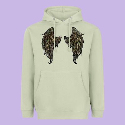 Leopard Camouflage Wings Heavyweight Hoodie Designed By Ranaportraitstore