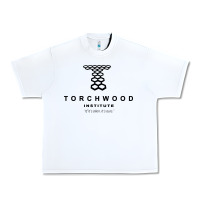 White torchwood institute Urban Heavy Tee - linhVisuals