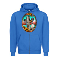 True Royal Western Cactus Zipper Hoodie - Jasminsmagicworld