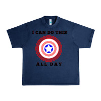 Navy i can do this all day graphic mens & womens t shirt Urban Heavy Tee - linhVisuals