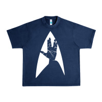 Navy live long and prosper Urban Heavy Tee - linhVisuals