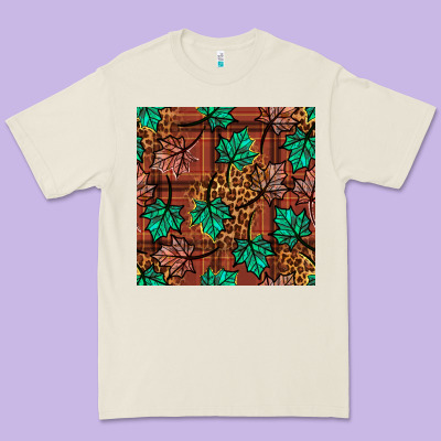 Fall Leaves Seamless Pattern Premium Tee Designed By Bundleandbundleshop