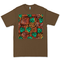 Cacao fall leaves seamless pattern Premium Tee - BundleAndBundleShop