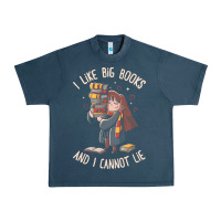 Midnight Navy i like big books Urban Heavy Tee - linhVisuals