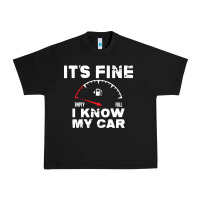 Black Empty gas gauge it’s fine i know my car low fuel joke Urban Heavy Tee - linhVisuals