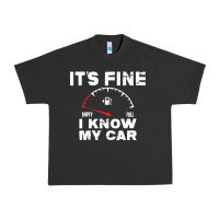 Pigment Black Empty gas gauge it’s fine i know my car low fuel joke Urban Heavy Tee - linhVisuals