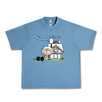 Pebble Blue back to the peanuts Urban Heavy Tee - linhVisuals