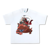 White jiraiya gamabunta Urban Heavy Tee - linhVisuals
