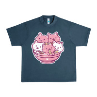 Midnight Navy kawaii cat ramen   cute gift Urban Heavy Tee - linhVisuals
