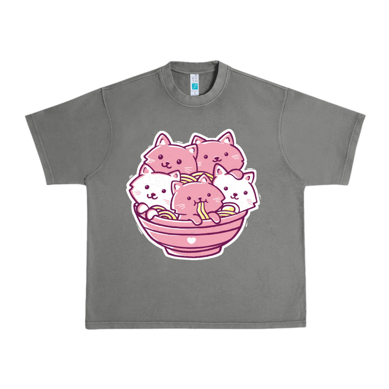 Kawaii Cat Ramen   Cute Gift Urban Heavy Tee by linhVisuals | Teevron