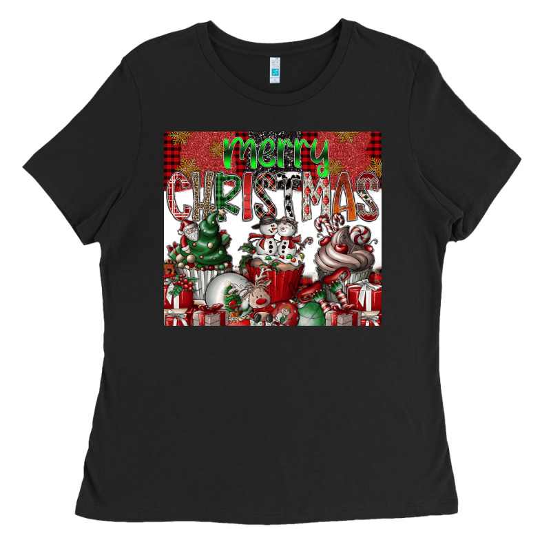 Merry Christmas Ladies Tee by CowhideDigitalArt | Teevron
