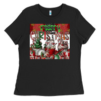 Black merry Christmas Ladies Tee - CowhideDigitalArt