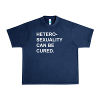 Navy newheterosexuality can be cured Urban Heavy Tee - linhVisuals