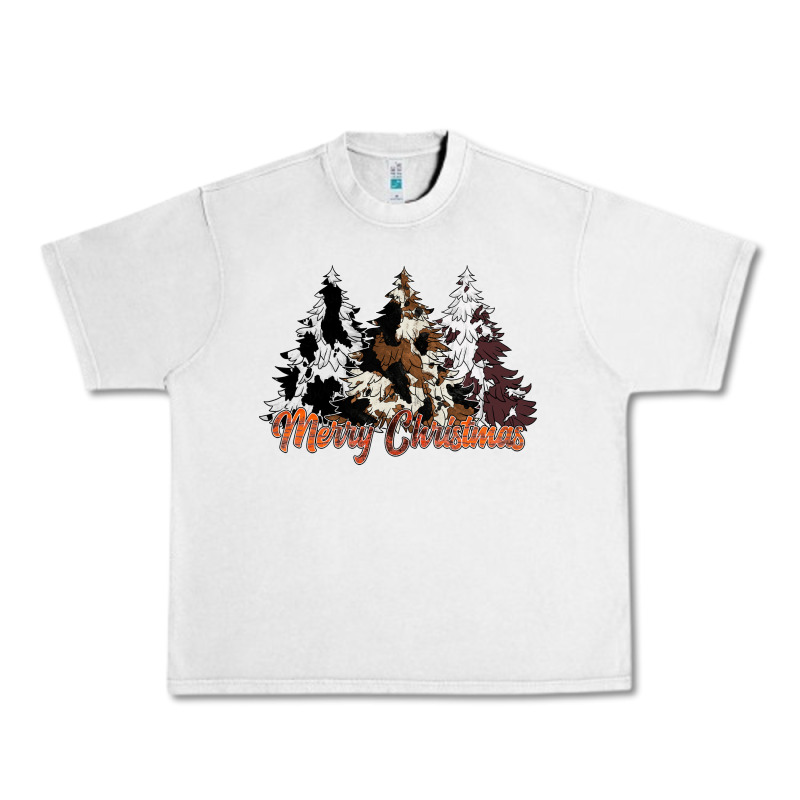 Merry Christmas Cowhide Trees Urban Heavy Tee by CowhideDigitalArt | Teevron