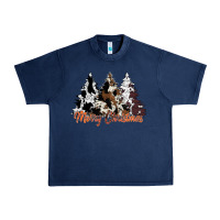 Navy merry christmas cowhide trees Urban Heavy Tee - CowhideDigitalArt
