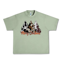 Oil Green merry christmas cowhide trees Urban Heavy Tee - CowhideDigitalArt