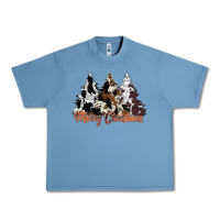 Pebble Blue merry christmas cowhide trees Urban Heavy Tee - CowhideDigitalArt