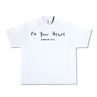 White Fix your heart america Urban Heavy Tee - linhVisuals