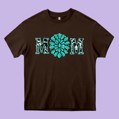Western Mom Heavy Core Tee Designed By Ranaportraitstore