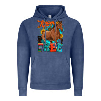 Vintage Denim roam free galloping Vintage Hoodie - Artiststas