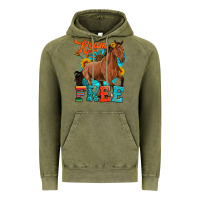 Vintage Olive roam free galloping Vintage Hoodie - Artiststas