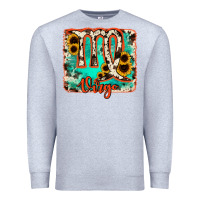 Heather Grey virgo turquoise cowhide Premium Sweatshirt - RanaPortraitStore