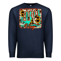 Navy virgo turquoise cowhide Premium Sweatshirt - RanaPortraitStore