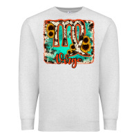 Oatmeal Heather virgo turquoise cowhide Premium Sweatshirt - RanaPortraitStore