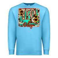 Ocean Blue virgo turquoise cowhide Premium Sweatshirt - RanaPortraitStore