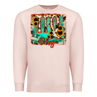 Pale Pink virgo turquoise cowhide Premium Sweatshirt - RanaPortraitStore