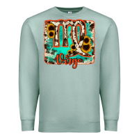 Seafoam virgo turquoise cowhide Premium Sweatshirt - RanaPortraitStore