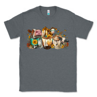 Charcoal Heather Cows And Coffee Classic Tee - FaDigitalArtStudio