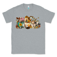 Heather Grey Cows And Coffee Classic Tee - FaDigitalArtStudio