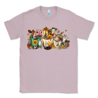 Lilac Cows And Coffee Classic Tee - FaDigitalArtStudio