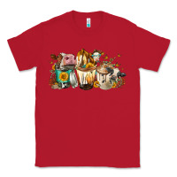 Red Cows And Coffee Classic Tee - FaDigitalArtStudio