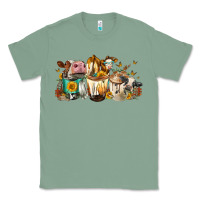 Sage Cows And Coffee Classic Tee - FaDigitalArtStudio