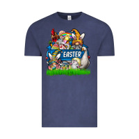 Vintage Denim easter Vintage Tee - CowhideDigitalArt