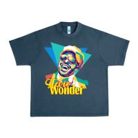Midnight Navy stevie wonder vintage Urban Heavy Tee - linhVisuals