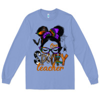 Colony Blue one spooky teacher Long Sleeve Tee - SublimationCraftShop