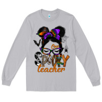 Moon Dust one spooky teacher Long Sleeve Tee - SublimationCraftShop