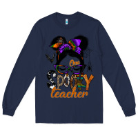 Navy one spooky teacher Long Sleeve Tee - SublimationCraftShop
