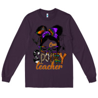 Plum one spooky teacher Long Sleeve Tee - SublimationCraftShop