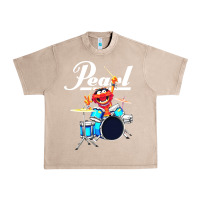 French Oak the muppet show animal playing pearl drums Urban Heavy Tee - linhVisuals