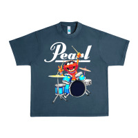 Midnight Navy the muppet show animal playing pearl drums Urban Heavy Tee - linhVisuals